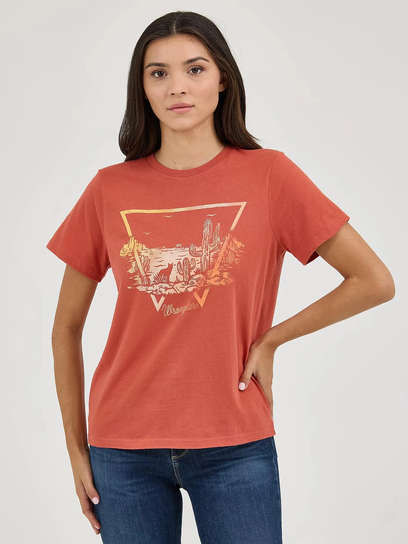 WRANGLER WOMENS SOUTHWESTERN GRAPHIC TEE - BRUSHETTA sold by Bridle Path Tack Shop