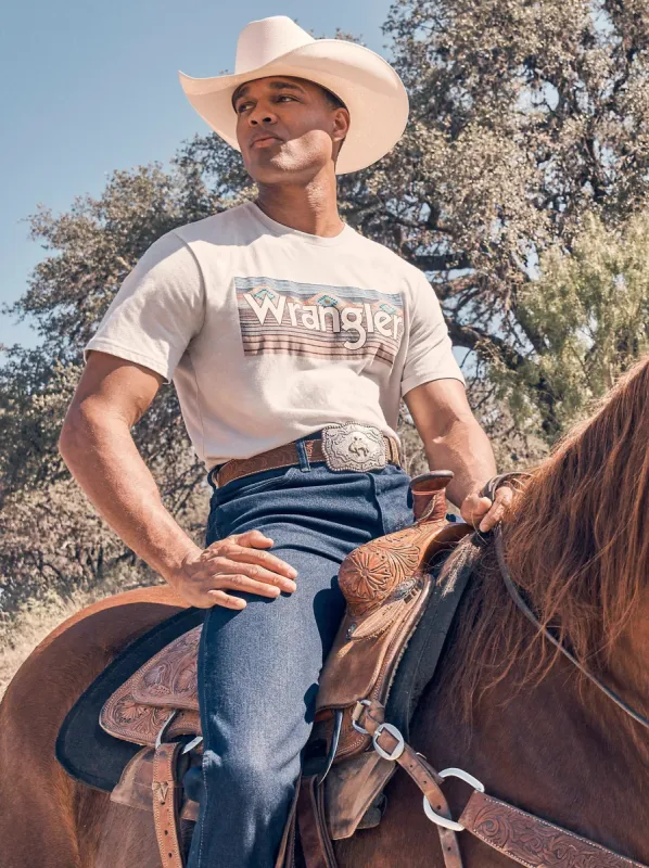 WRANGLER MENS SOUTHWESTERN LOGO GRAPHIC TEE sold by Bridle Path Tack Shop