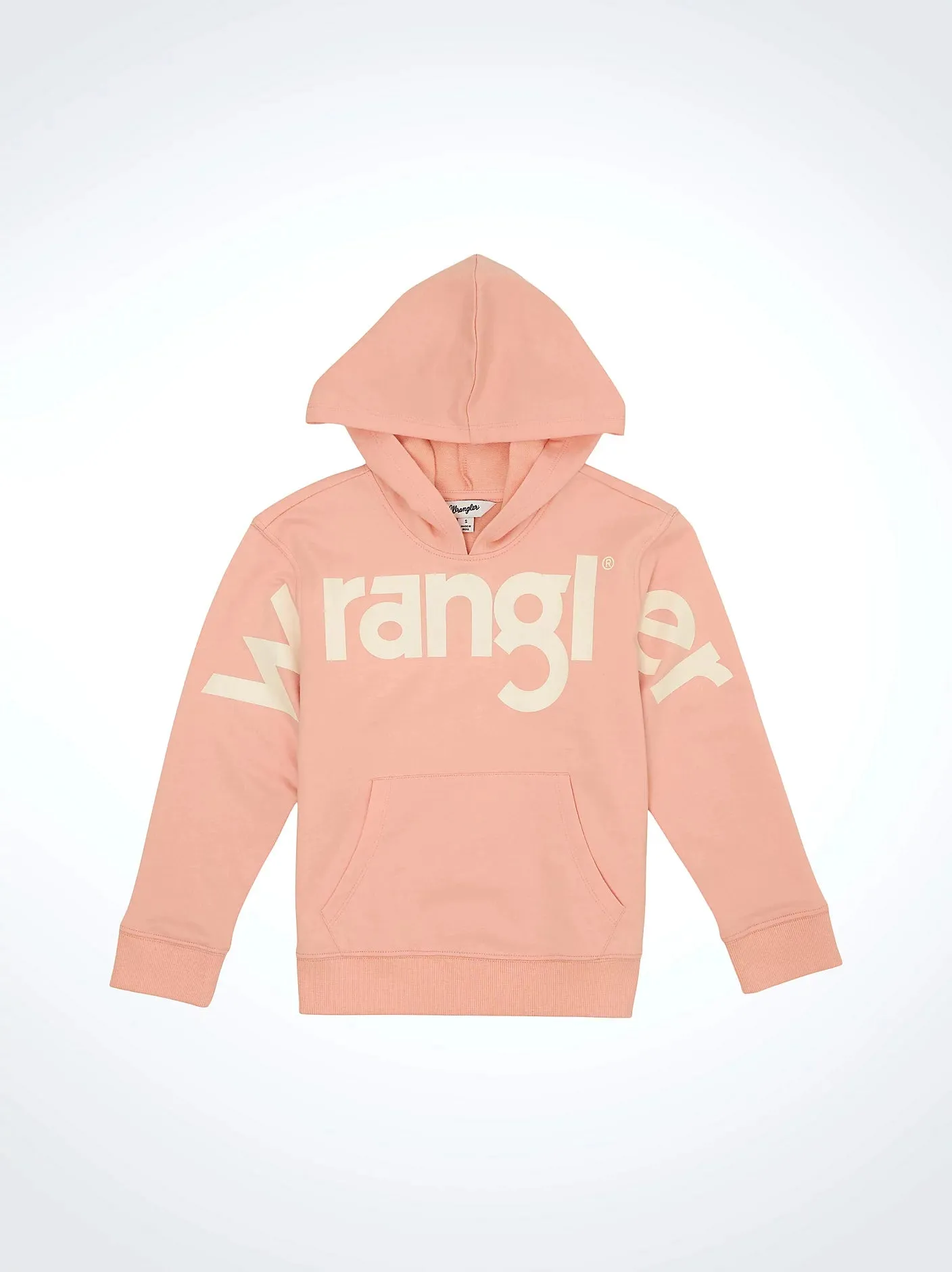 WRANGLER GIRLS WRANGLER BOLD LOGO HOODIE - PINK sold by Bridle Path Tack Shop