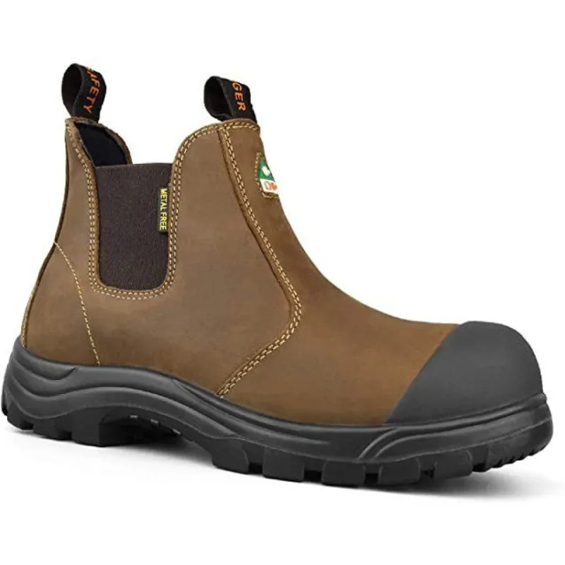 TIGER SAFETY MENS REINFORCED TOE BOOTS BROWN 5977C sold by Bridle Path Tack Shop