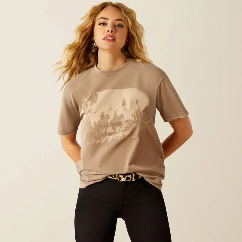 ARIAT WOMENS WESTERN MURAL TEE SHIRT made by Ariat