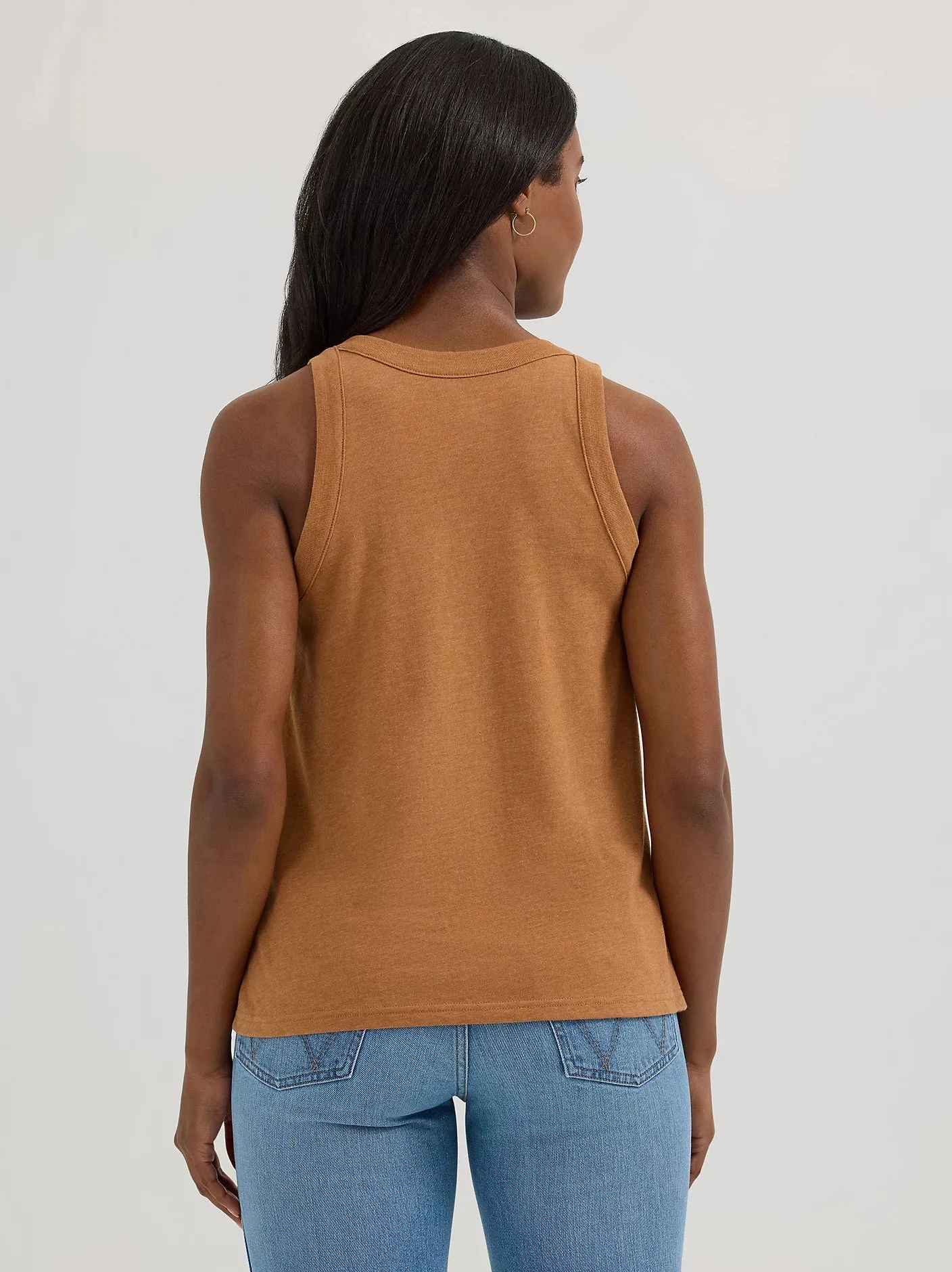 WRANGLER WOMENS WESTERN GRAPHIC GODDESS TANK - ARGAN OIL sold by Bridle Path Tack Shop product image thumbnail 2