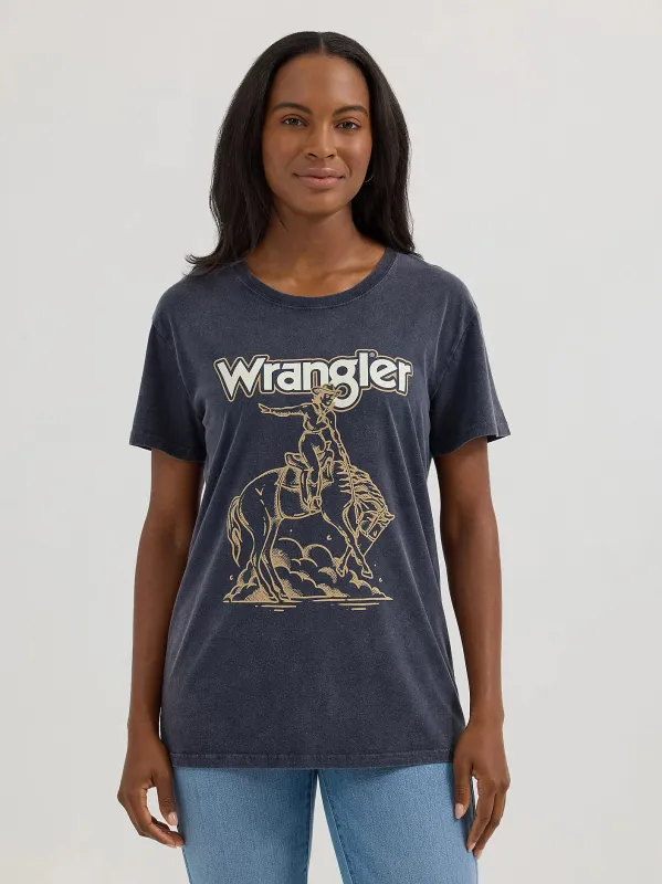 WRANGLER WOMENS WESTERN GRAPHIC BOYFRIEND TEE sold by Bridle Path Tack Shop