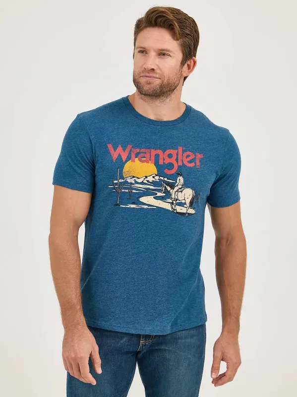 WRANGLER MENS COWBOY DESERT GRAPHIC TEE (Clearance) sold by Bridle Path Tack Shop