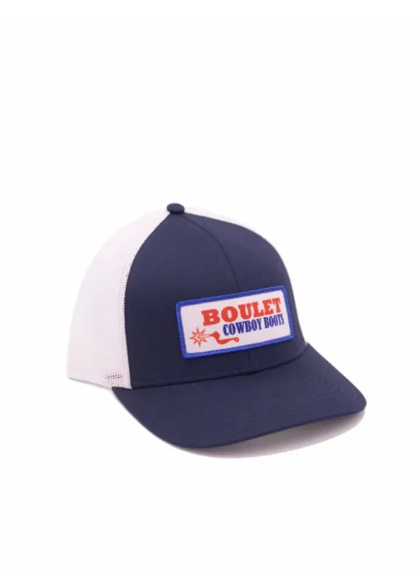 BOULET TRUCKER CAP NAVY - WHITE MESH BACK PATCH sold by Bridle Path Tack Shop
