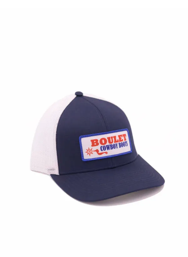 BOULET TRUCKER CAP NAVY - WHITE MESH BACK PATCH sold by Bridle Path Tack Shop