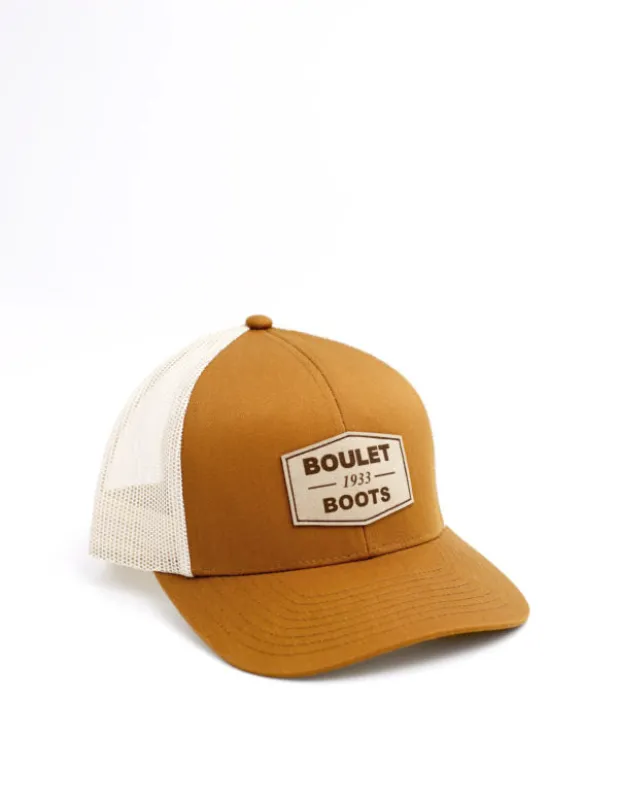 BOULET TRUCKER CAP CARAMEL - STONE MESH BACK sold by Bridle Path Tack Shop