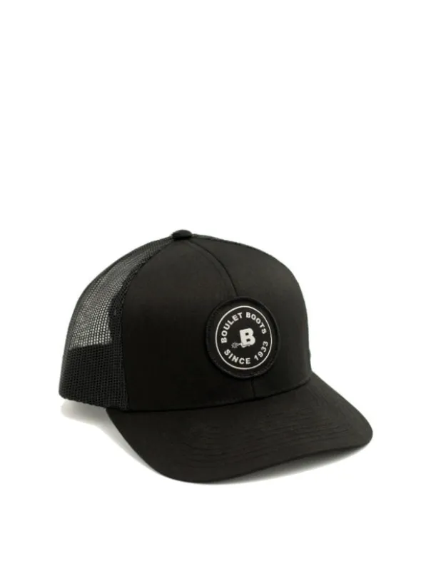 BOULET TRUCKER CAP - BLACK - BLACK MESH BACK sold by Bridle Path Tack Shop