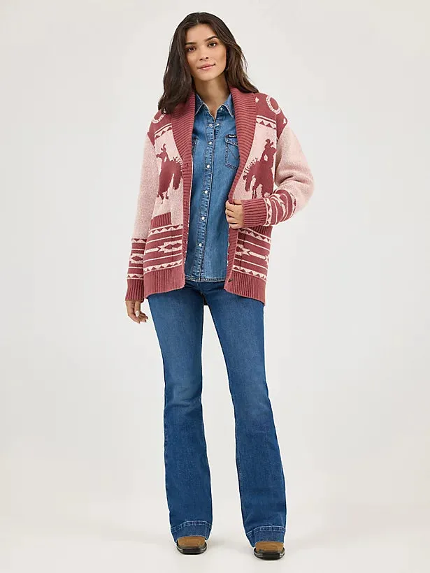 WRANGLER WOMENS RETRO WESTERN CARDIGAN sold by Bridle Path Tack Shop product image thumbnail 4