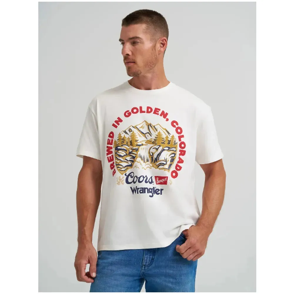WRANGLER MENS X COORS CANADA SERVED EVERYWHERE TEE - MARSHMALLO sold by Bridle Path Tack Shop