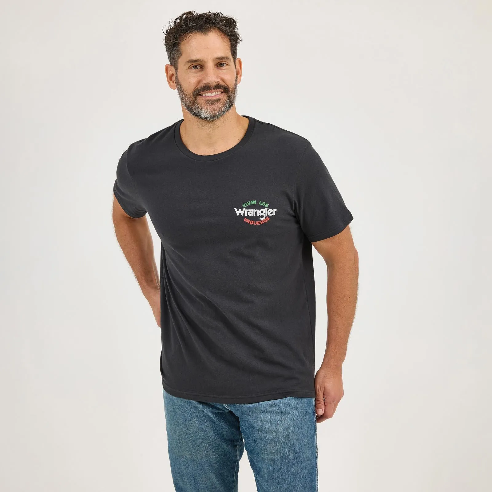 WRANGLER MENS TEE SHIRT - REGULAR FIT - JET BLACK sold by Bridle Path Tack Shop product image thumbnail 3