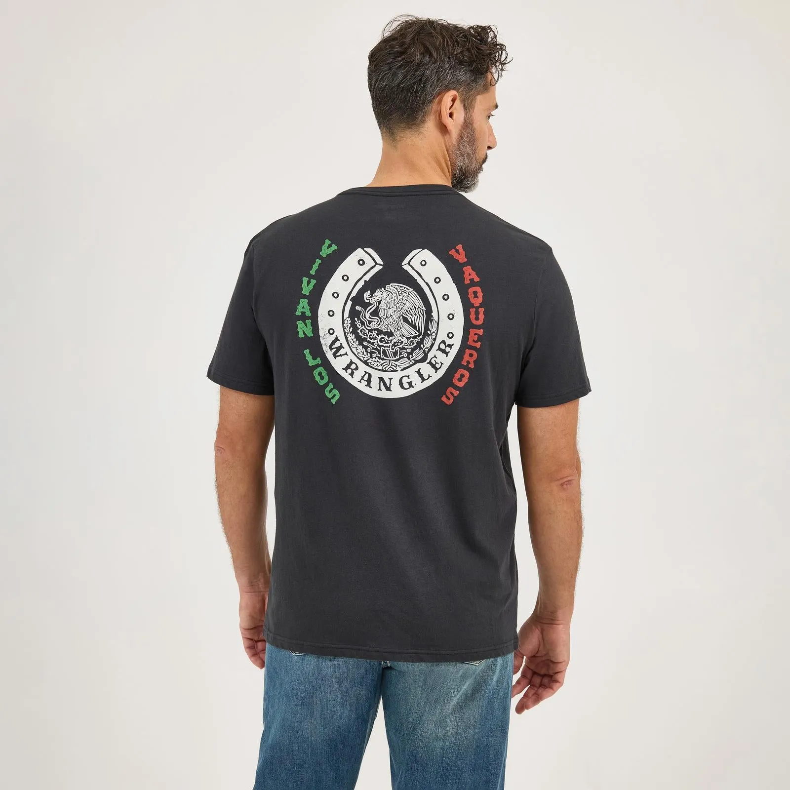 WRANGLER MENS TEE SHIRT - REGULAR FIT - JET BLACK sold by Bridle Path Tack Shop