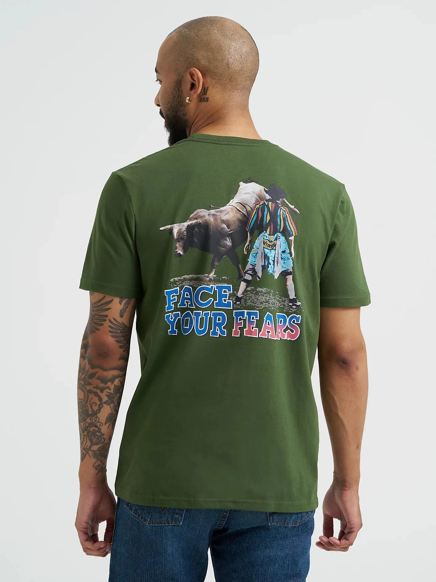 WRANGLER MENS REISSUE RODEO CLOWN TEE - BLACK FOREST sold by Bridle Path Tack Shop product image thumbnail 2