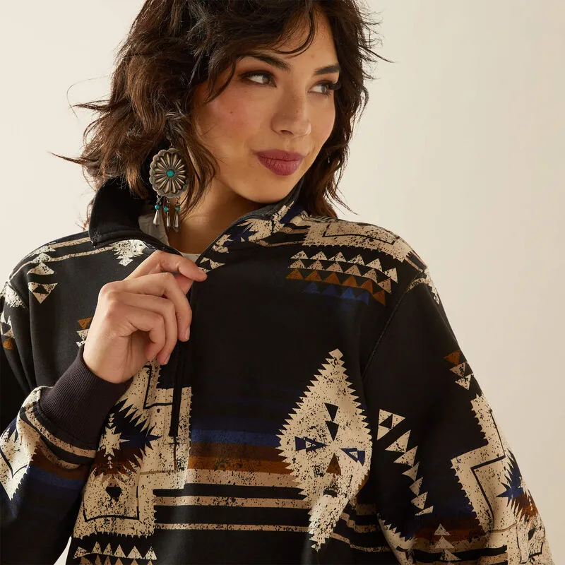 ARIAT WOMENS SIENNA 1/2 ZIP SWEATSHIRT - THORNSTONE PRINT sold by Bridle Path Tack Shop product image thumbnail 3