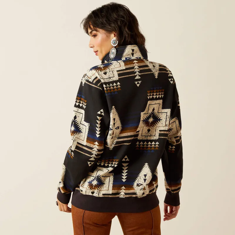 ARIAT WOMENS SIENNA 1/2 ZIP SWEATSHIRT - THORNSTONE PRINT sold by Bridle Path Tack Shop product image thumbnail 2