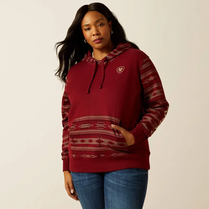 ARIAT WOMENS LOGO 2.0 HOODIE - MONTANA PRINT sold by Bridle Path Tack Shop product image thumbnail 2