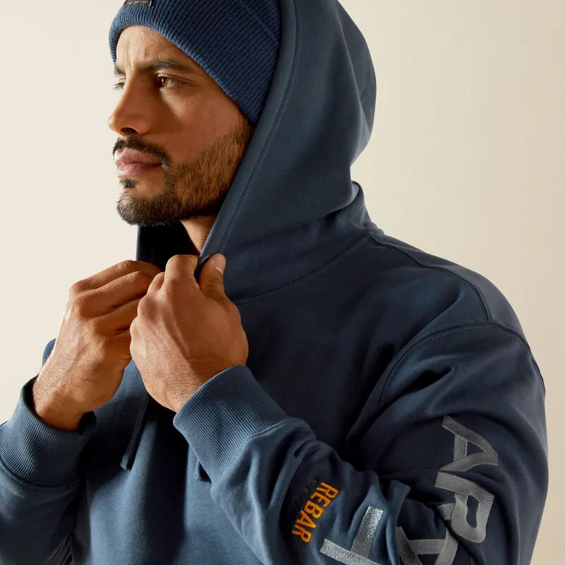 ARIAT MENS REBAR GRAPHIC HOODIE - ORION BLUE sold by Bridle Path Tack Shop product image thumbnail 4