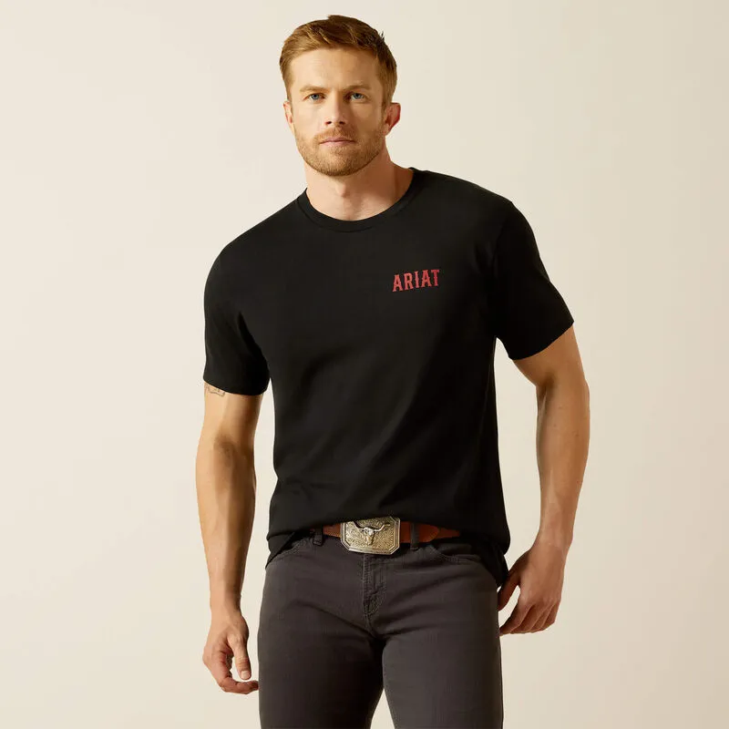 ARIAT MENS NAP MOUNTAIN TEE SHIRT - BLACK sold by Bridle Path Tack Shop product image thumbnail 2