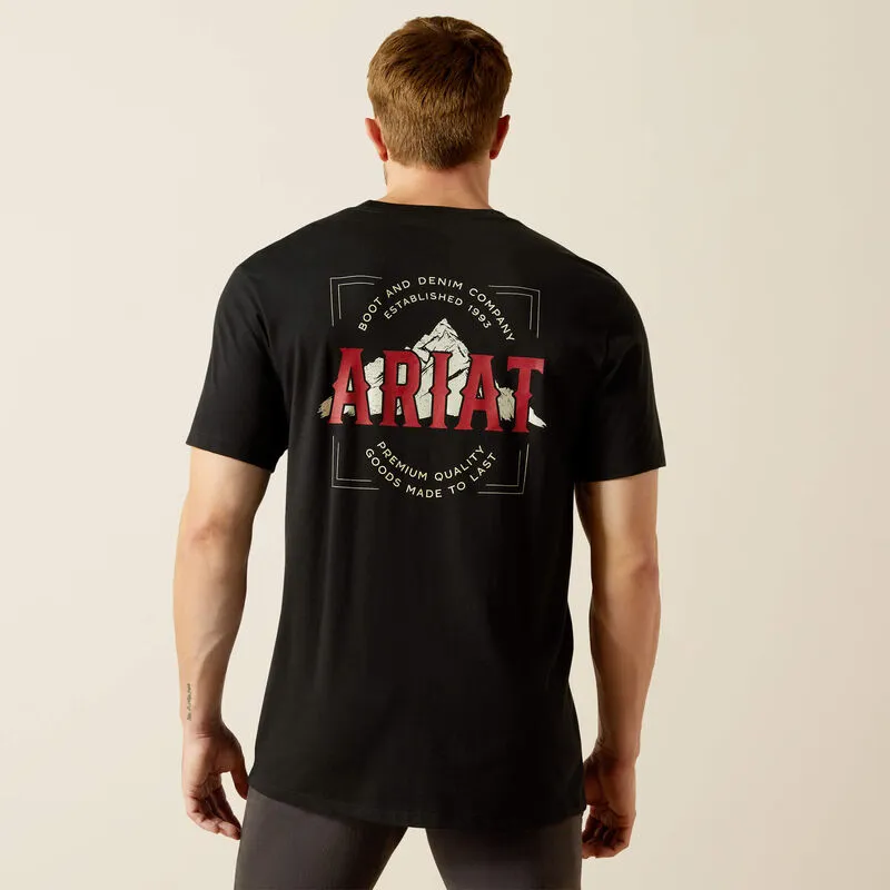 ARIAT MENS NAP MOUNTAIN TEE SHIRT - BLACK sold by Bridle Path Tack Shop product image thumbnail 3