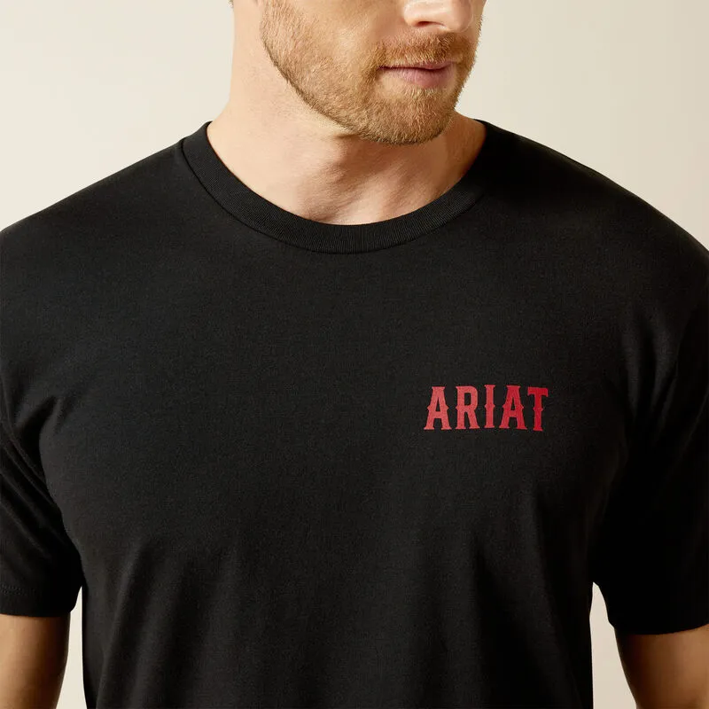 ARIAT MENS NAP MOUNTAIN TEE SHIRT - BLACK sold by Bridle Path Tack Shop