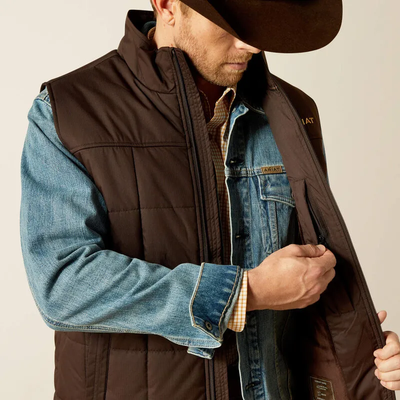 ARIAT MENS CRIUS INSULATED VEST - BROWN sold by Bridle Path Tack Shop product image thumbnail 3