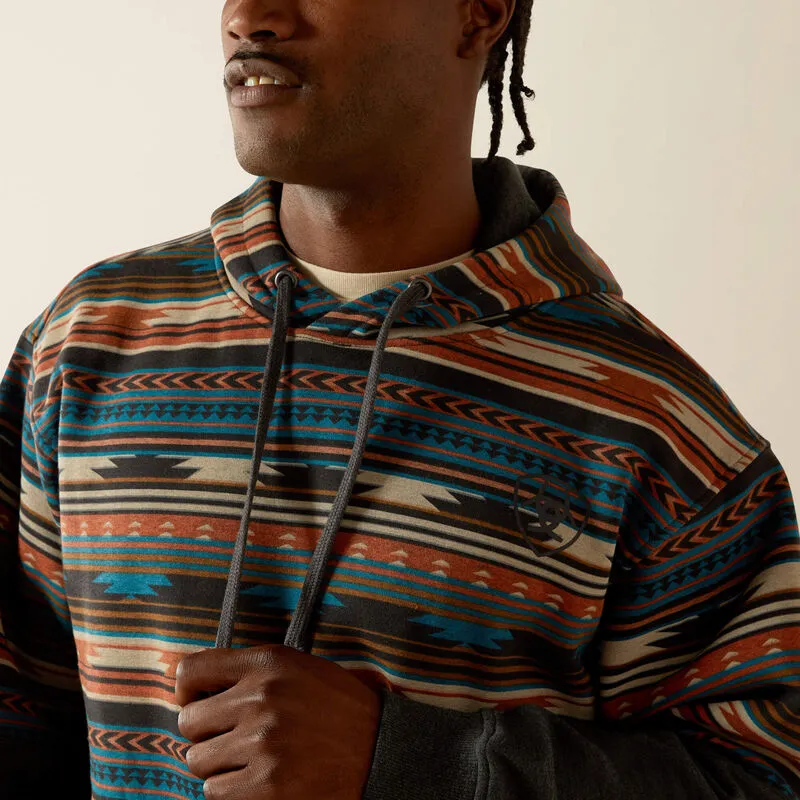 ARIAT MENS COLOUR BLOCK HOODIE - RUST SERAPE sold by Bridle Path Tack Shop product image thumbnail 3