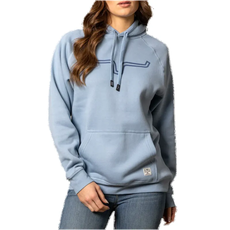 KIMES RANCH WOMENS OUTLIER HOODIE - CARBON BLUE sold by Bridle Path Tack Shop