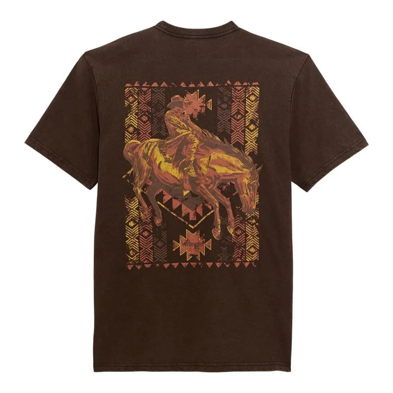 WRANGLER MENS GRAPHIC TEE - RAWHIDE sold by Bridle Path Tack Shop