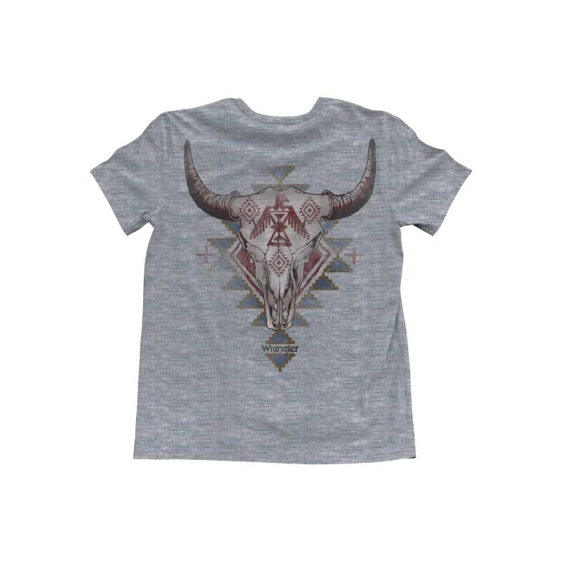 WRANGLER MENS GRAPHIC TEE - GREY HEATHER sold by Bridle Path Tack Shop