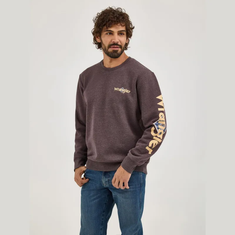 WRANGLER MENS CREW PULLOVER - MOLE sold by Bridle Path Tack Shop