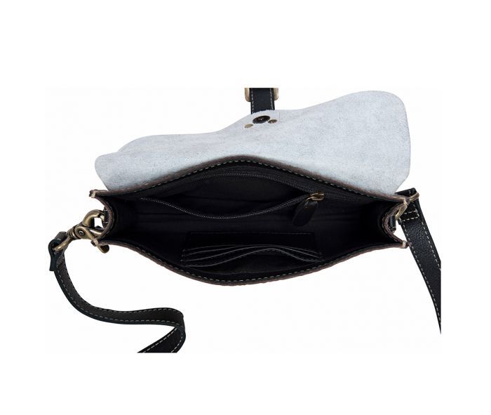 MYRA BLAZING BULL TRAIL LEATHER & HAIRON BAG sold by Bridle Path Tack Shop product image thumbnail 4