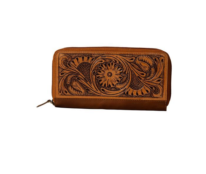 MYRA ROMONA RIDGE HAND TOOLED WALLET sold by Bridle Path Tack Shop