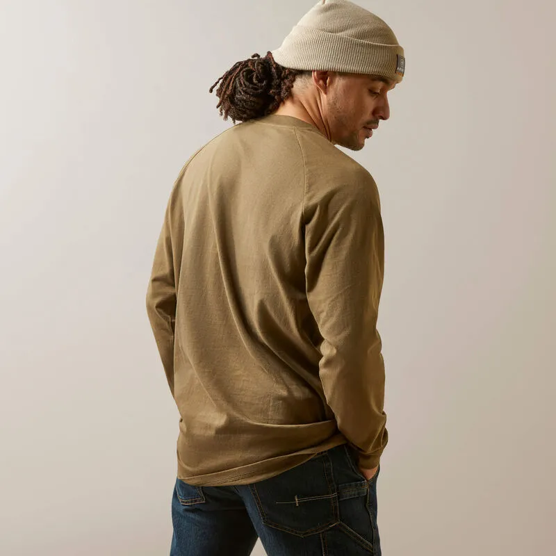 ARIAT MENS REBAR COTTON STRONG GRAPHIC T-SHIRT - BEECH/INDIAN TEAL sold by Bridle Path Tack Shop product image thumbnail 2