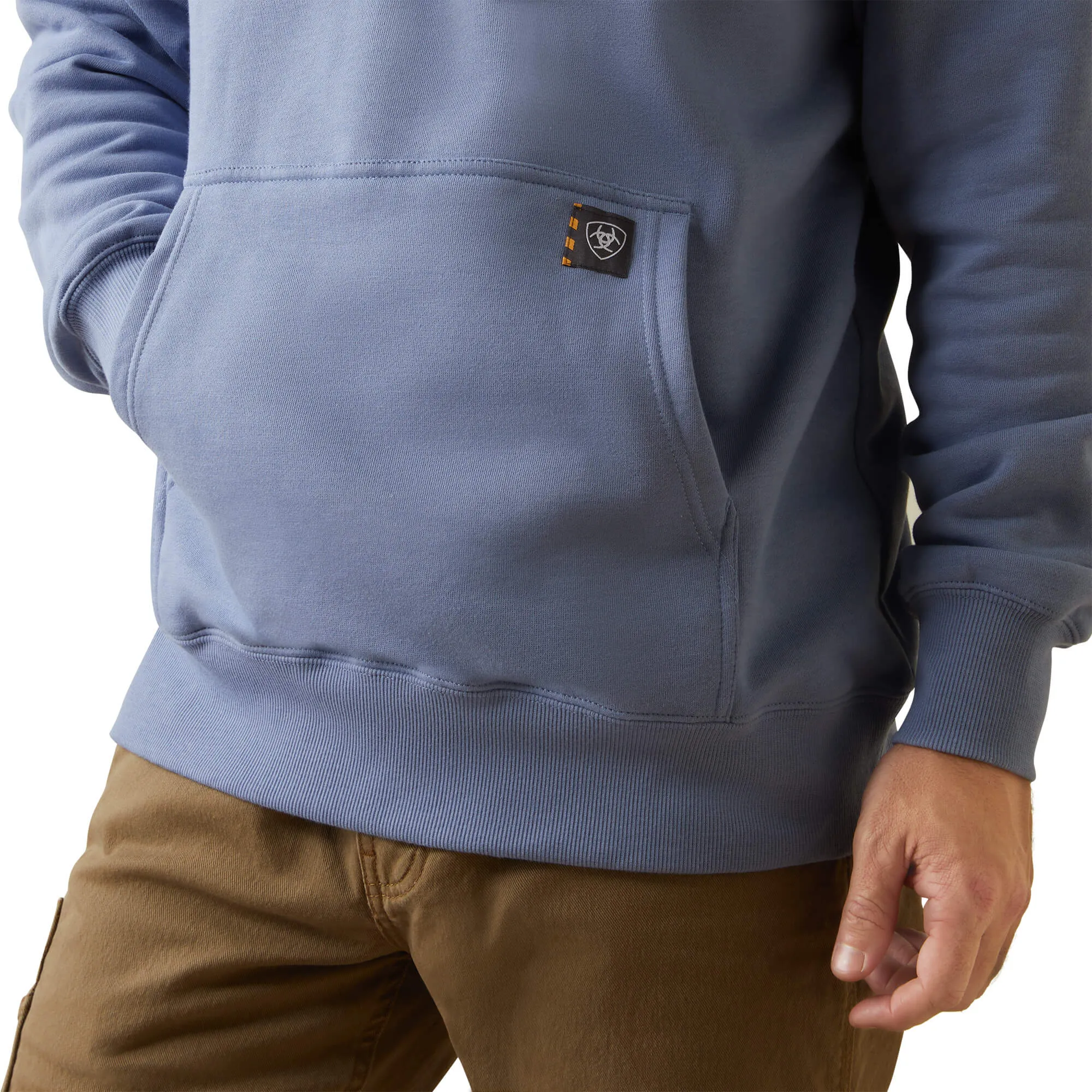 ARIAT MENS REBAR WORKMAN 1/4 ZIP HOODIE - BLUE HEATHER sold by Bridle Path Tack Shop product image thumbnail 3