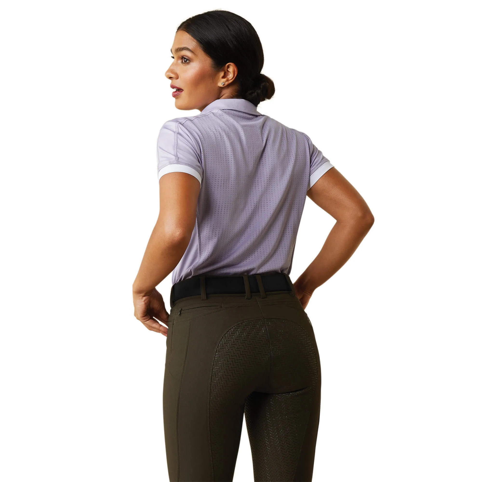 ARIAT WOMENS BANDERA 1/4 ZIP POLO - HERILOOM LILAC sold by Bridle Path Tack Shop product image thumbnail 3