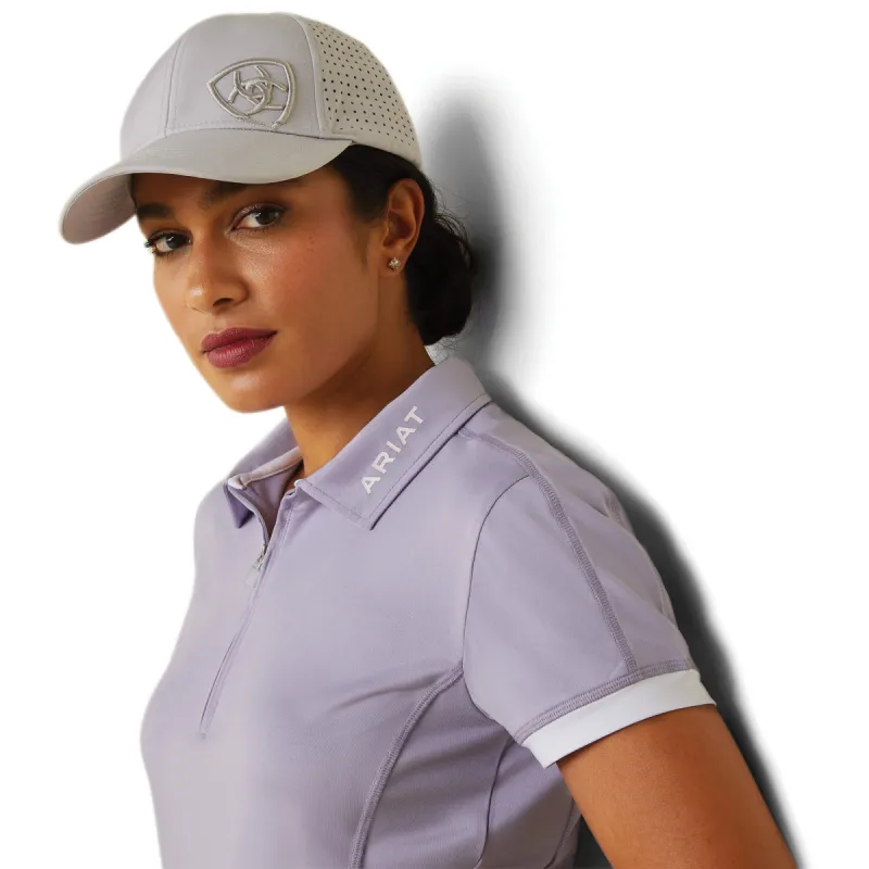 ARIAT WOMENS BANDERA 1/4 ZIP POLO - HERILOOM LILAC made by Ariat