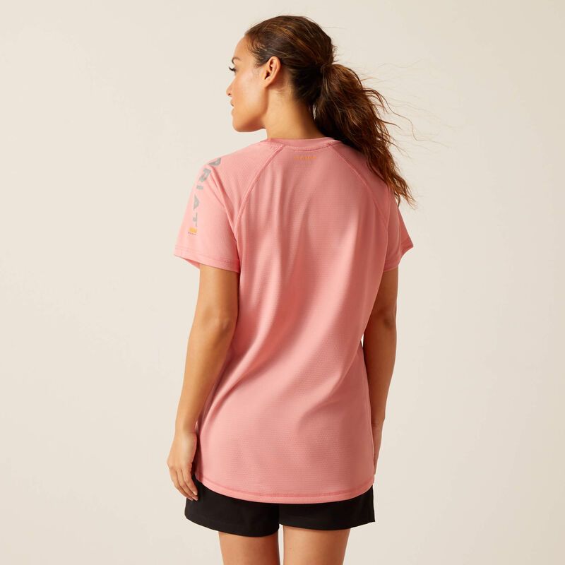 ARIAT WOMENS REBAR HEAT FIGHTER TEE - MAUVE GLOW sold by Bridle Path Tack Shop product image thumbnail 2