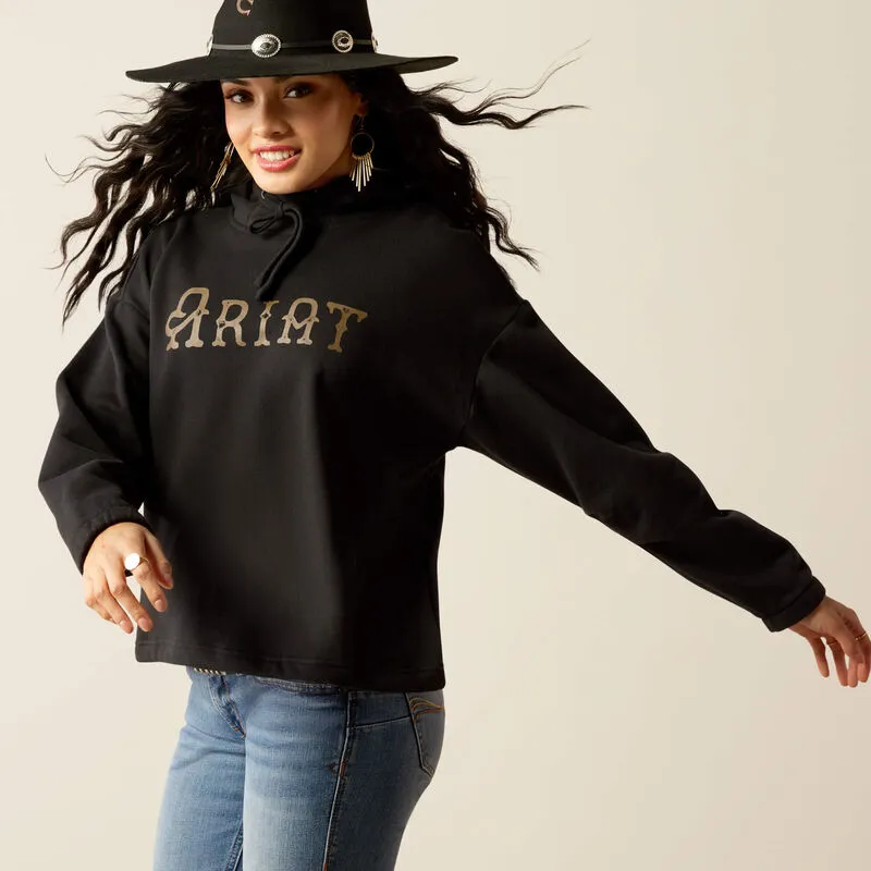 ARIAT WOMENS ESSENTIAL HOODIE - BLACK sold by Bridle Path Tack Shop