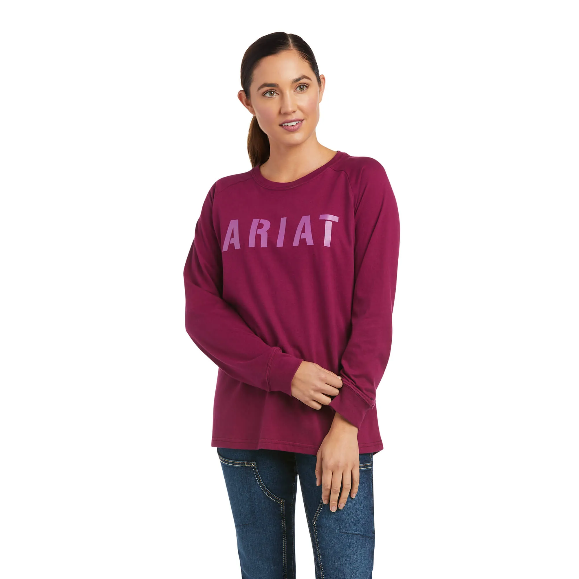 ARIAT REBAR COTTON STRONG BLOCK LONG SLEEVE TEE sold by Bridle Path Tack Shop product image thumbnail 2