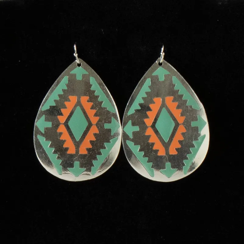 SILVER STRIKE EARRINGS - TEAR DROP MULTICOLOUR sold by Bridle Path Tack Shop