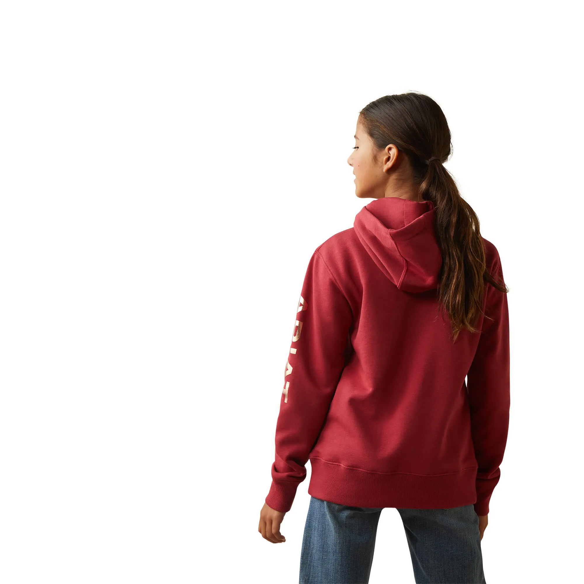 ARIAT GIRLS REAL ARM LOGO HOODIE - EARTH RED sold by Bridle Path Tack Shop product image thumbnail 2
