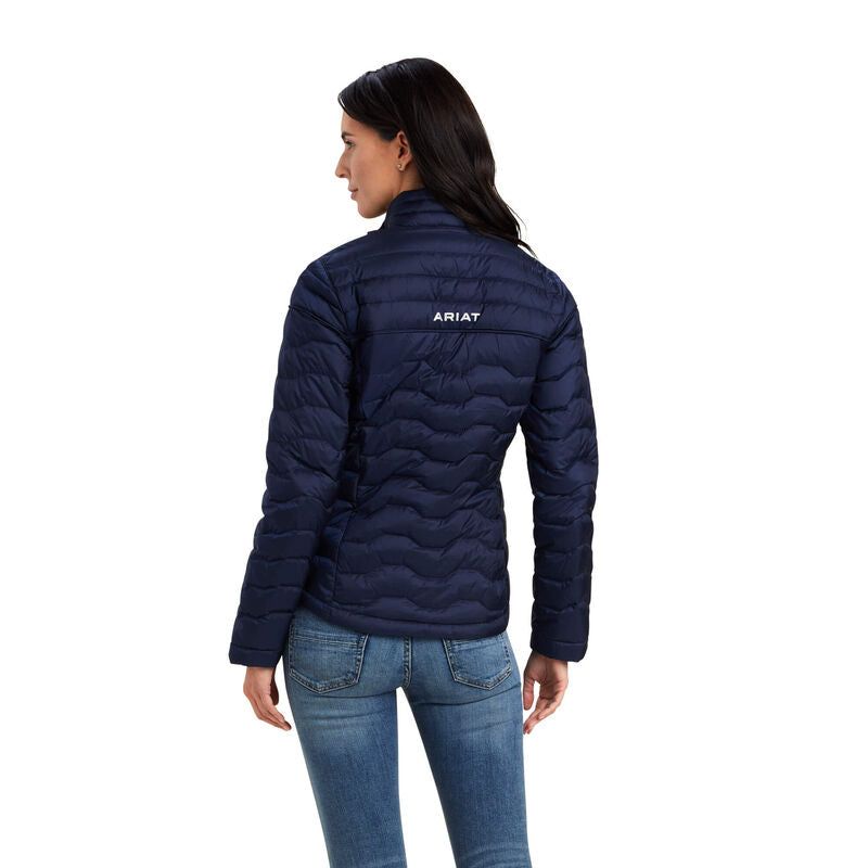 ARIAT WOMENS IDEAL DOWN JACKET - NAVY sold by Bridle Path Tack Shop product image thumbnail 2