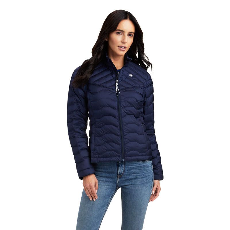ARIAT WOMENS IDEAL DOWN JACKET - NAVY sold by Bridle Path Tack Shop