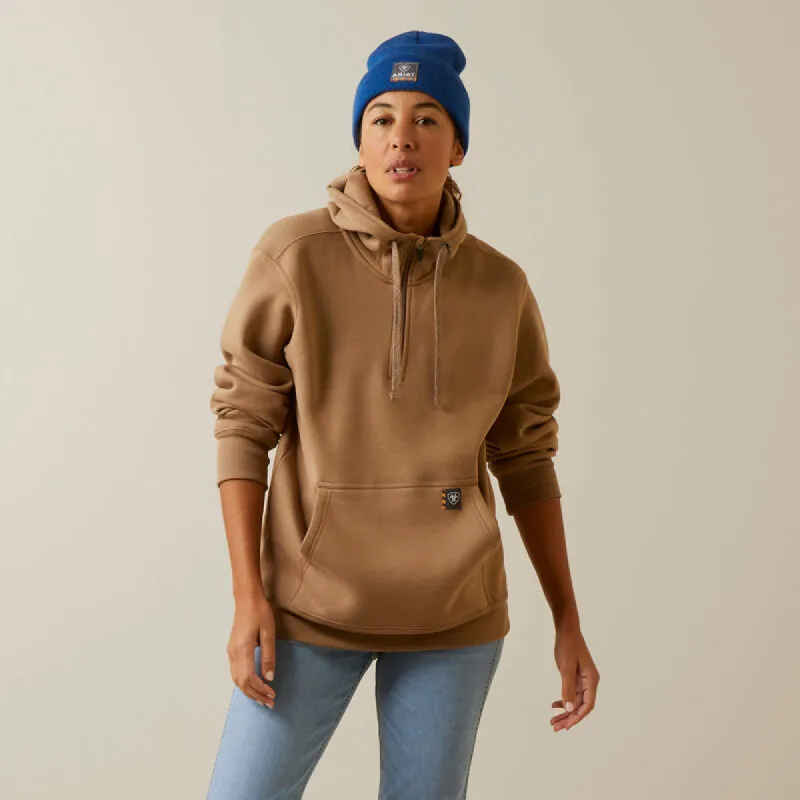 ARIAT MENS REBAR SKILL SET 1/2 ZIP HOODIE - KHAKI sold by Bridle Path Tack Shop