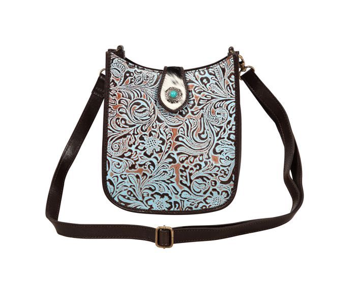 MYRA DELILAH CREEK EMBOSSED LEATHER BAG sold by Bridle Path Tack Shop