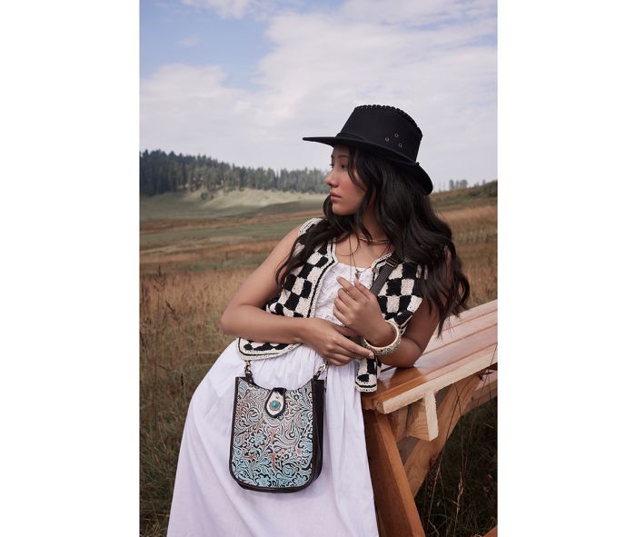 MYRA DELILAH CREEK EMBOSSED LEATHER BAG sold by Bridle Path Tack Shop product image thumbnail 2