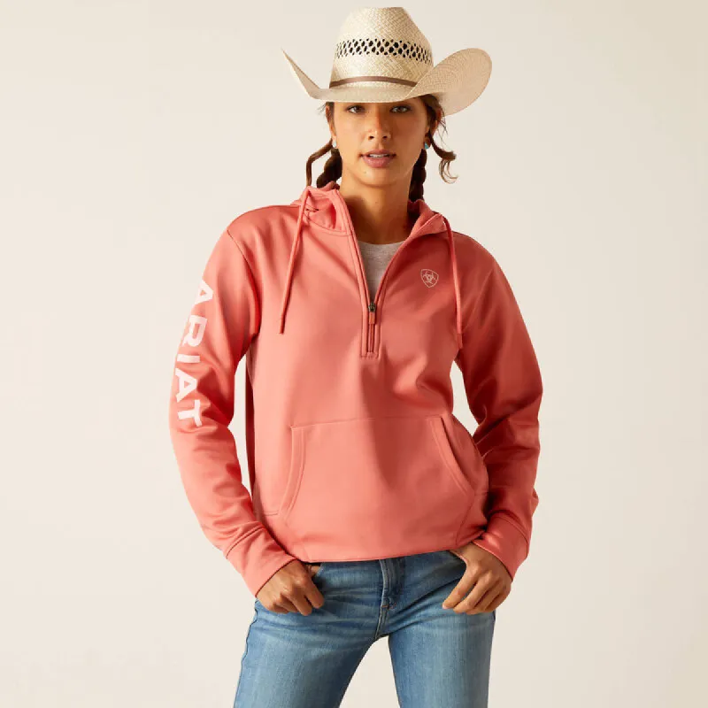 ARIAT WOMENS TEK HOODIE 1/2 ZIP sold by Bridle Path Tack Shop
