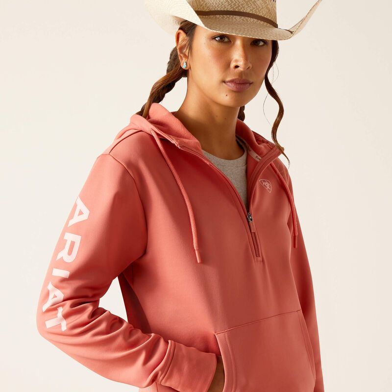 ARIAT WOMENS TEK HOODIE 1/2 ZIP sold by Bridle Path Tack Shop product image thumbnail 3