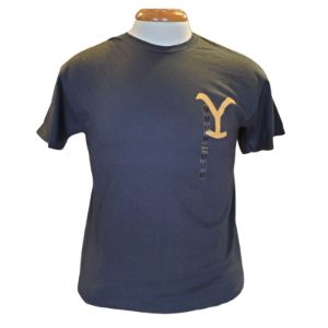 YELLOWSTONE MENS TEE - SUNSET RIDER BLACK sold by Bridle Path Tack Shop
