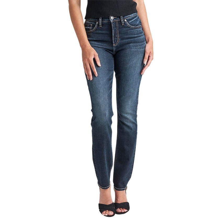 CLEARANCE SILVER WOMENS AVERY HIGH RISE STRAIGHT JEAN sold by Bridle Path Tack Shop product image thumbnail 2